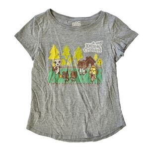 Nintendo Animal Crossing New Horizons Heather Gray Girls Tee - Size XL